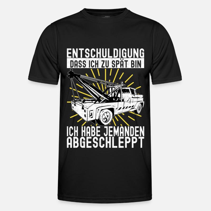 Abschleppwagen Abschleppdienst - Männer Funktions-T-Shirt - Schwarz