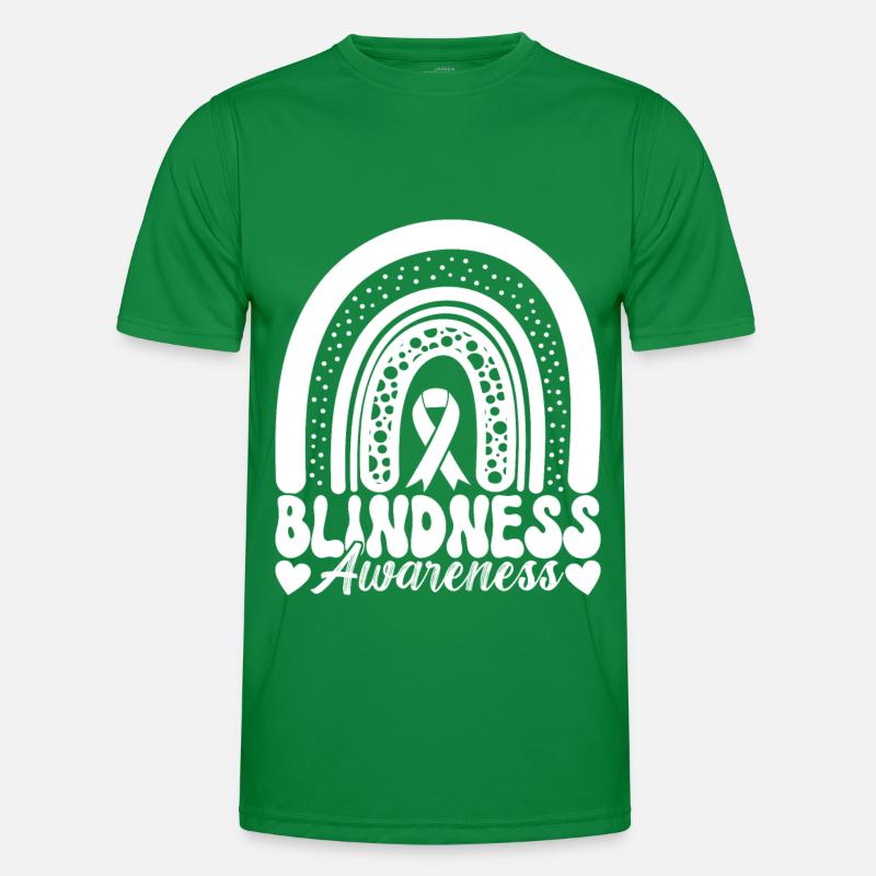 Discapacidad visual ciega Camiseta funcional para hombres