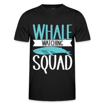 Whale Watchers - Men's Functional T-Shirt - black - Front - AI Model Male 178 dark (178cm)