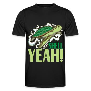 Tortue Tortue aquatique - T-shirt sport Homme - noir - Devant - AI Model Male 178 dark (178cm)