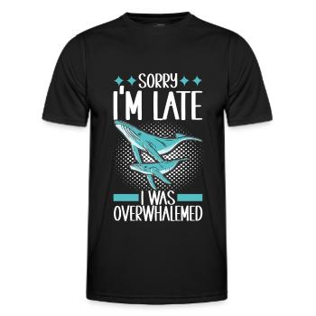 Whale Watchers - Men's Functional T-Shirt - black - Front - AI Model Male 178 dark (178cm)