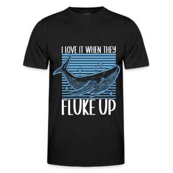 Whale Watchers - Men's Functional T-Shirt - black - Front - AI Model Male 178 dark (178cm)