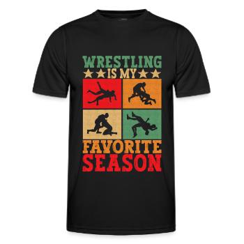 Wrestling Ringen Ringer - Männer Funktions-T-Shirt - Schwarz - Vorne - AI Model Male 178 dark (178cm)