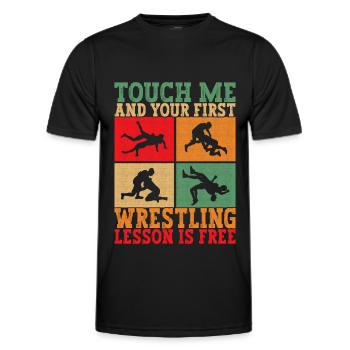 Wrestling Ringen Ringer - Männer Funktions-T-Shirt - Schwarz - Vorne - AI Model Male 178 dark (178cm)
