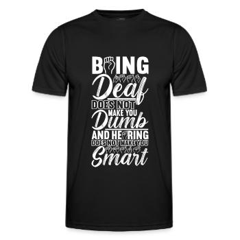 Sourds sourds muets sourds - T-shirt sport Homme - noir - Devant - AI Model Male 178 dark (178cm)