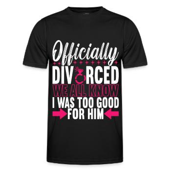 Divorce Divorcé - T-shirt sport Homme - noir - Devant - AI Model Male 178 dark (178cm)