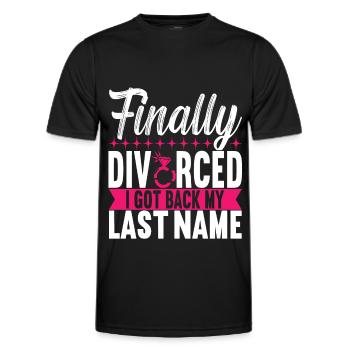 Divorce Divorcé - T-shirt sport Homme - noir - Devant - AI Model Male 178 dark (178cm)