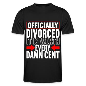 Divorce Divorcé - T-shirt sport Homme - noir - Devant - AI Model Male 178 dark (178cm)