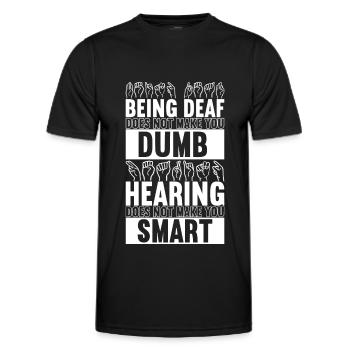 Sourds sourds muets sourds - T-shirt sport Homme - noir - Devant - AI Model Male 178 dark (178cm)