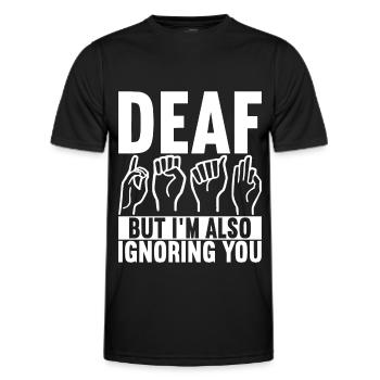 Sourds sourds muets sourds - T-shirt sport Homme - noir - Devant - AI Model Male 178 dark (178cm)