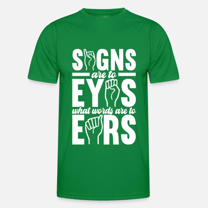 Taub Taubstumm Deaf Männer Funktions-T-Shirt