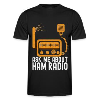 Ham Radio Ham Radio Operator - Men's Functional T-Shirt - black - Front - AI Model Male 178 dark (178cm)