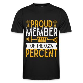 Ham Radio Ham Radio Operator - Men's Functional T-Shirt - black - Front - AI Model Male 178 dark (178cm)