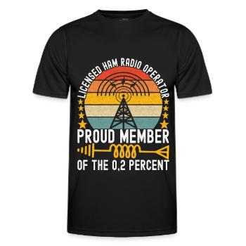 Ham Radio Ham Radio Operator - Men's Functional T-Shirt - black - Front - AI Model Male 178 dark (178cm)