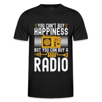 Ham Radio Ham Radio Operator - Men's Functional T-Shirt - black - Front - AI Model Male 178 dark (178cm)