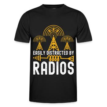 Ham Radio Ham Radio Operator - Men's Functional T-Shirt - black - Front - AI Model Male 178 dark (178cm)