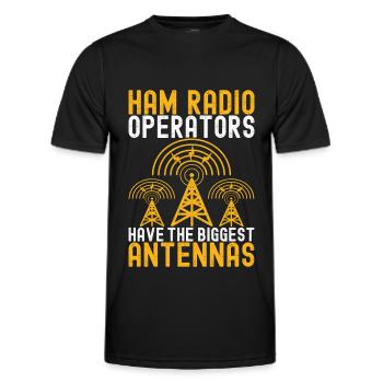Ham Radio Ham Radio Operator - Men's Functional T-Shirt - black - Front - AI Model Male 178 dark (178cm)