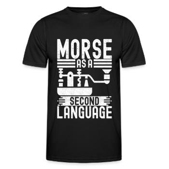 Ham Radio Ham Radio Operator - Men's Functional T-Shirt - black - Front - AI Model Male 178 dark (178cm)