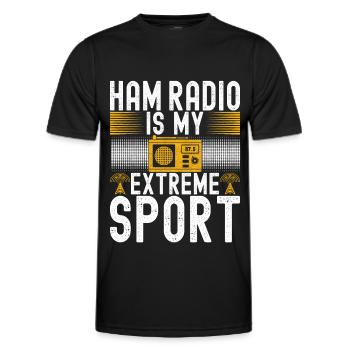 Ham Radio Ham Radio Operator - Men's Functional T-Shirt - black - Front - AI Model Male 178 dark (178cm)