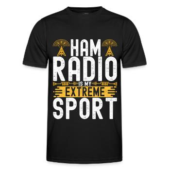 Ham Radio Ham Radio Operator - Men's Functional T-Shirt - black - Front - AI Model Male 178 dark (178cm)