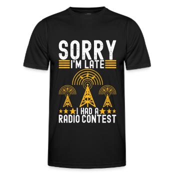 Ham Radio Ham Radio Operator - Men's Functional T-Shirt - black - Front - AI Model Male 178 dark (178cm)