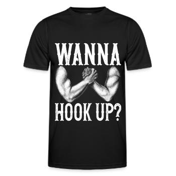 Arm wrestling arm wrestling - Men's Functional T-Shirt - black - Front - AI Model Male 178 dark (178cm)