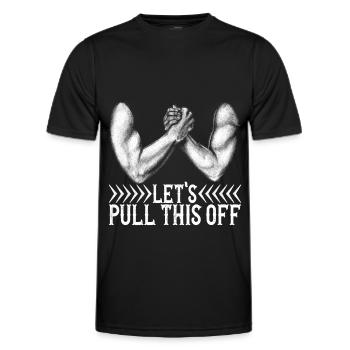 Arm wrestling arm wrestling - Men's Functional T-Shirt - black - Front - AI Model Male 178 dark (178cm)