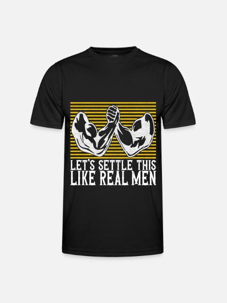 Bras de fer - T-shirt sport Homme - noir