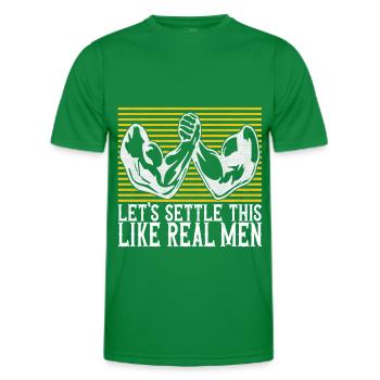 Bras de fer - T-shirt sport Homme - vert - Devant - AI Model Male 178 dark (178cm)