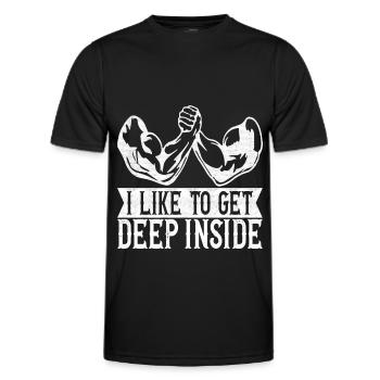Arm wrestling arm wrestling - Men's Functional T-Shirt - black - Front - AI Model Male 178 dark (178cm)