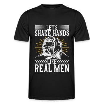 Arm wrestling arm wrestling - Men's Functional T-Shirt - black - Front - AI Model Male 178 dark (178cm)