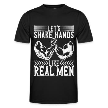 Arm wrestling arm wrestling - Men's Functional T-Shirt - black - Front - AI Model Male 178 dark (178cm)
