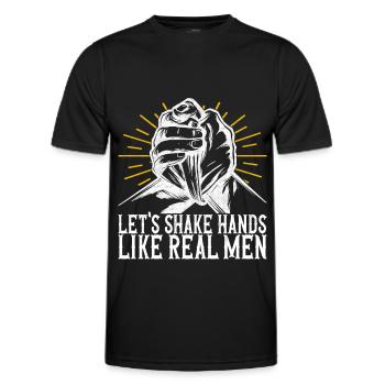 Arm wrestling arm wrestling - Men's Functional T-Shirt - black - Front - AI Model Male 178 dark (178cm)