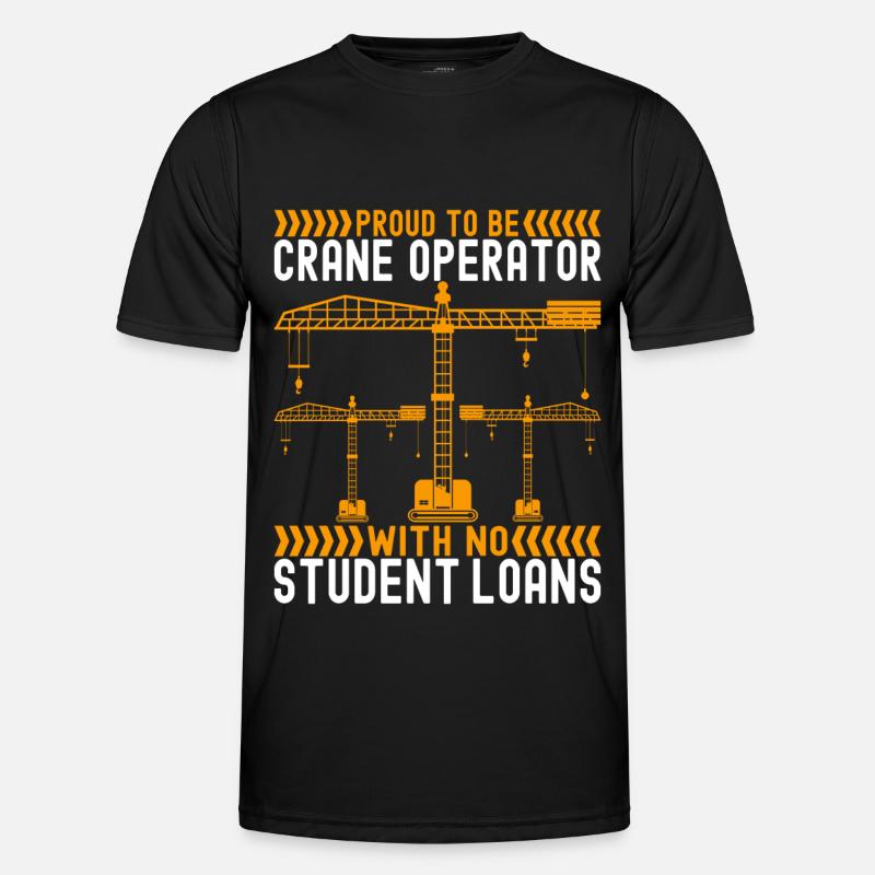 Crane operator Crane driver - Men's Functional T-Shirt - black
