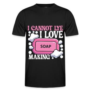 Seifenmacher Seife Machen - Männer Funktions-T-Shirt - Schwarz - Vorne - AI Model Male 178 dark (178cm)
