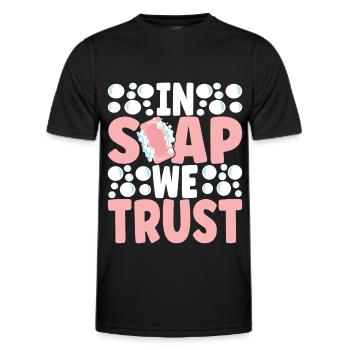 Seifenmacher Seife Machen - Männer Funktions-T-Shirt - Schwarz - Vorne - AI Model Male 178 dark (178cm)