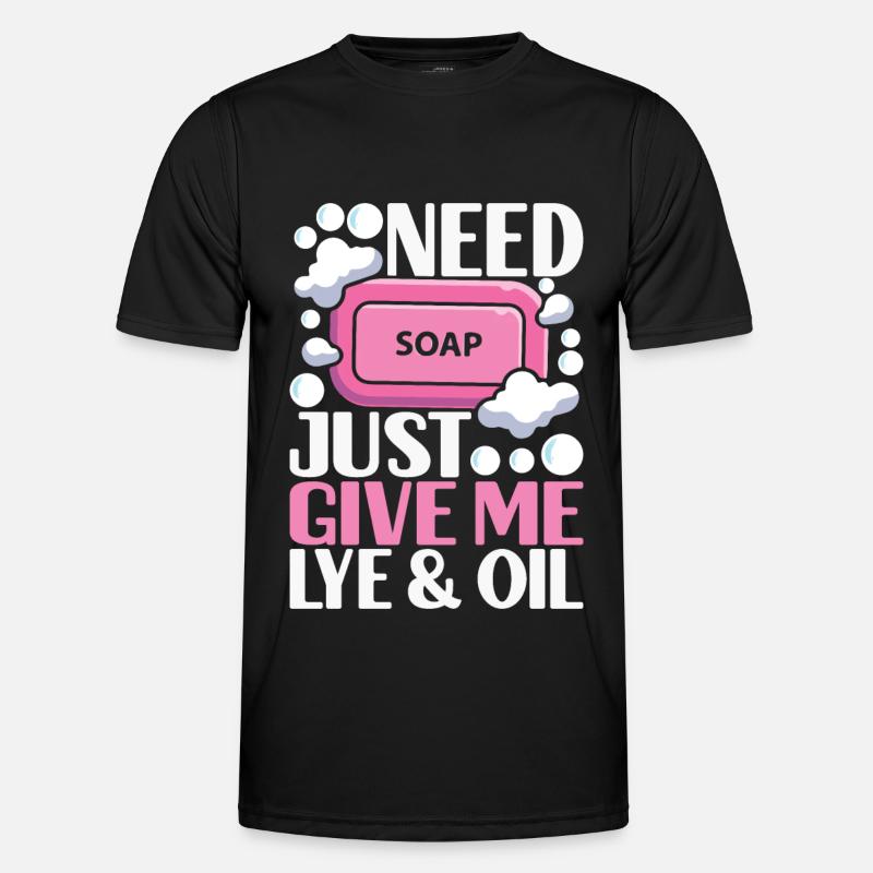 Soap maker soap making - Men's Functional T-Shirt - black