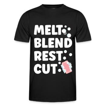 Seifenmacher Seife Machen - Männer Funktions-T-Shirt - Schwarz - Vorne - AI Model Male 178 dark (178cm)