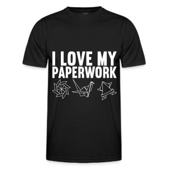 Origami - T-shirt sport Homme - noir - Devant - AI Model Male 178 dark (178cm)