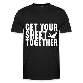 Origami - T-shirt sport Homme - noir - Devant - AI Model Male 178 dark (178cm)