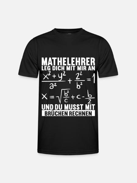 Mathe Mathelehrer - Männer Funktions-T-Shirt - Schwarz
