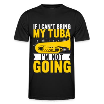 Tuba tuba player - Men's Functional T-Shirt - black - Front - AI Model Male 178 dark (178cm)
