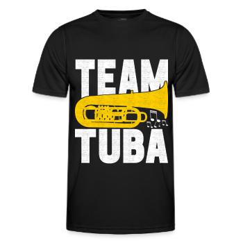 Tuba Tuba lecteur - T-shirt sport Homme - noir - Devant - AI Model Male 178 dark (178cm)