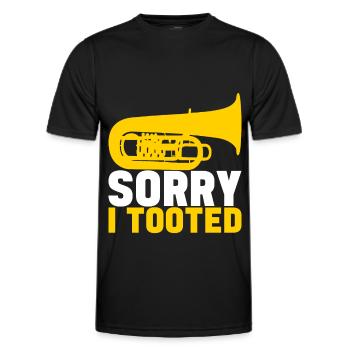Tuba tuba player - Men's Functional T-Shirt - black - Front - AI Model Male 178 dark (178cm)