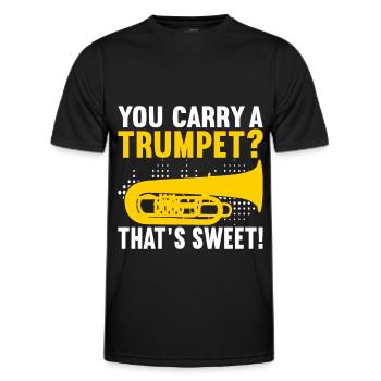Tuba tuba player - Men's Functional T-Shirt - black - Front - AI Model Male 178 dark (178cm)
