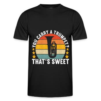 Tuba Tuba lecteur - T-shirt sport Homme - noir - Devant - AI Model Male 178 dark (178cm)