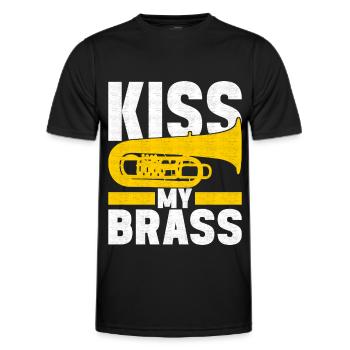 Tuba Tuba lecteur - T-shirt sport Homme - noir - Devant - AI Model Male 178 dark (178cm)