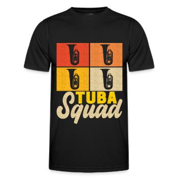 Tuba Tuba lecteur - T-shirt sport Homme - noir - Devant - AI Model Male 178 dark (178cm)