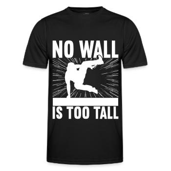 Parkour Freerunning - T-shirt sport Homme - noir - Devant - AI Model Male 178 dark (178cm)
