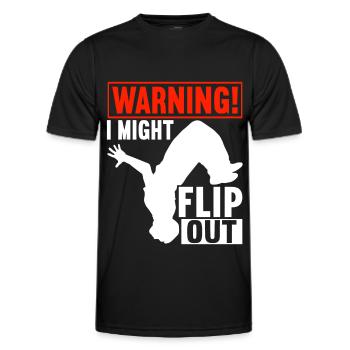 Parkour Freerunning - T-shirt sport Homme - noir - Devant - AI Model Male 178 dark (178cm)